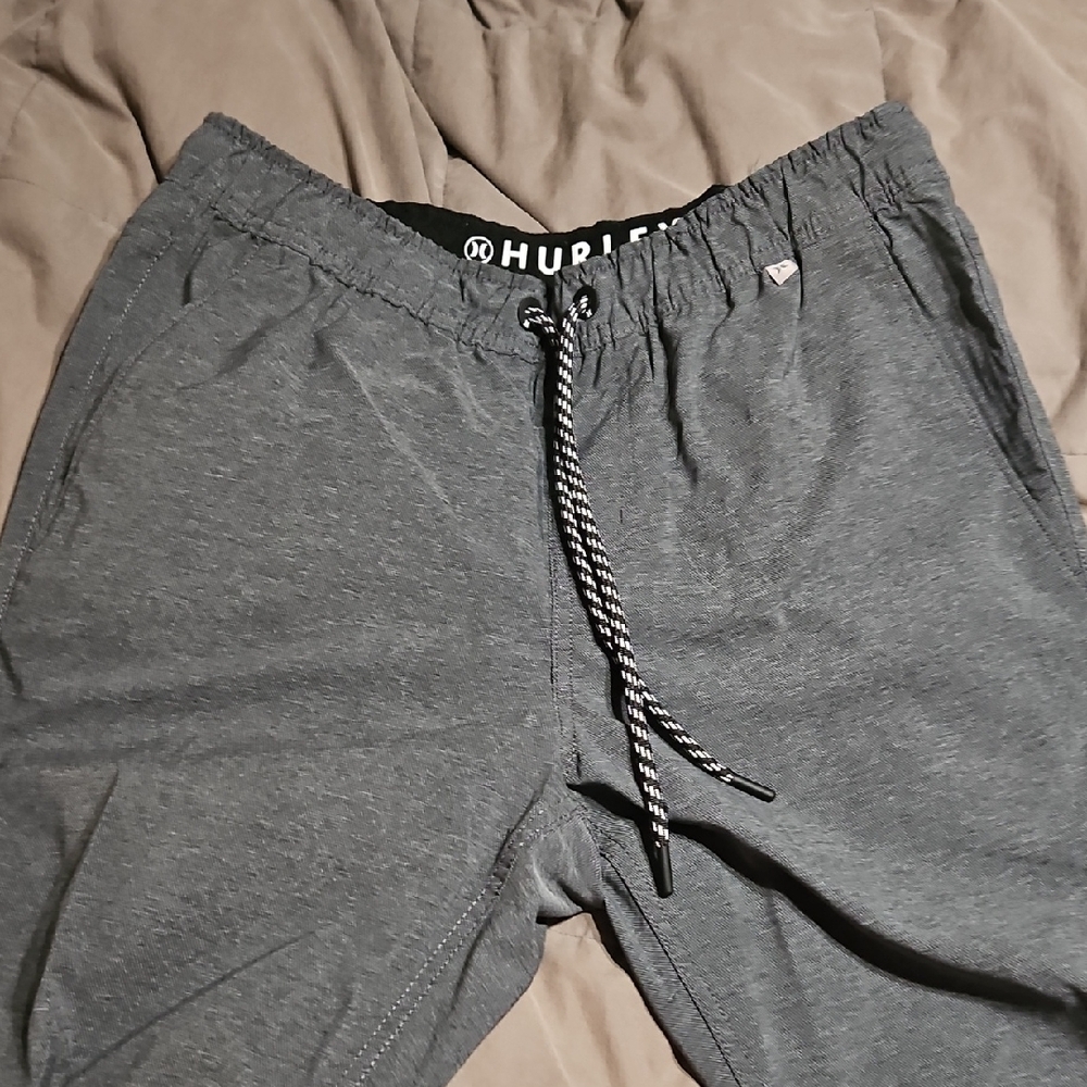 Hurley Charcoal Elastic Waist Shorts